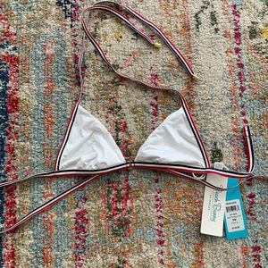 Never worn Beach Bunny white triangle top